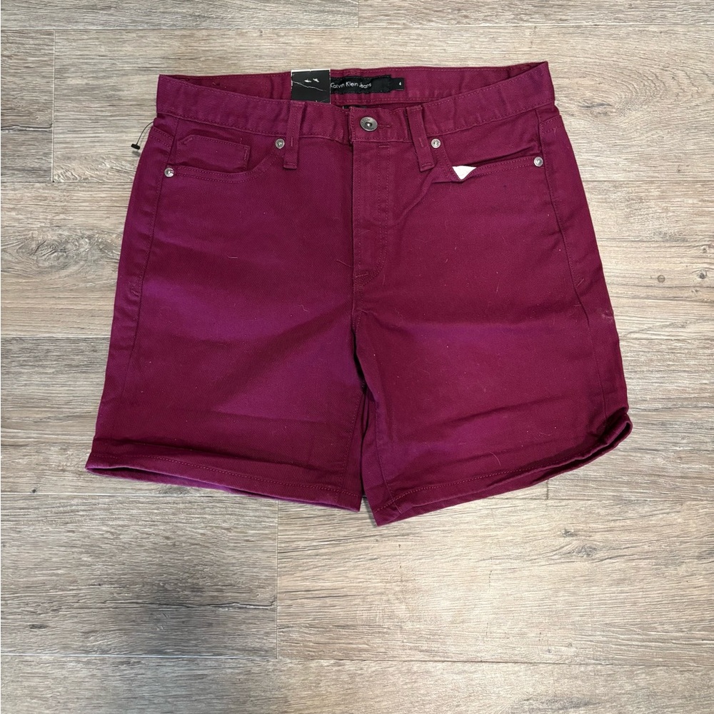 Calvin Klein Jeans Women's Dark Red Jean Shorts